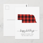 ハッピーホリデー | Warm Wishes Nebraska ポストカード (正面/裏面)