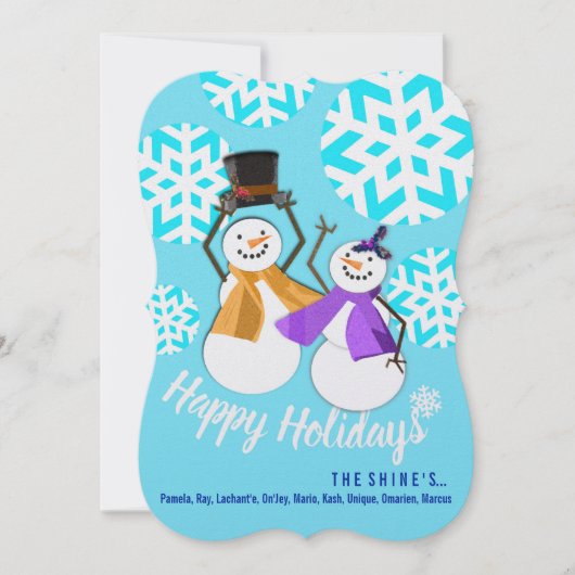 ハッピーホリデー | Winter Friends |ホリデーカード シーズンカード (正面)