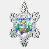 ハッピーホリデー | WINTER WONDERLAND | スノーフレークピューターオーナメント (右)