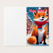 ハッピーホリデーfoxyクリスマスカード (外部フラット)