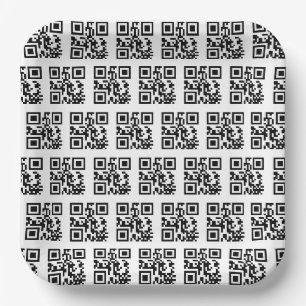 ハッピーホリデーQRコード ペーパープレート
