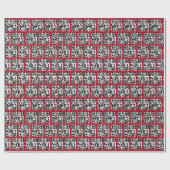 ハッピーホリデーQRコード ラッピングペーパー (フラット)