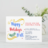 ハッピーホリデーY'all、クリスマスおもしろいデザイン、PRSG 招待状 (スタンド正面)