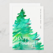 ハッピーホリミニマルーズパインウォーターカラービジネス シーズンカード (正面/裏面)