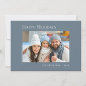 ハッピーホリモダンズエレガントシンプル石板ブルー シーズンカード (正面)