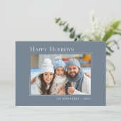 ハッピーホリモダンズエレガントシンプル石板ブルー シーズンカード (スタンド正面)