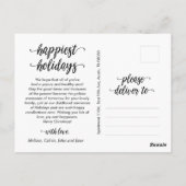 ハッピーホリモダンデーズグリーティングファミリー写真 ポストカード (裏面)