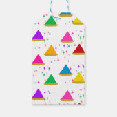 ハッピーホリモダンヒンズーフェスティバルカラーデザイン ギフトタグ (裏面)