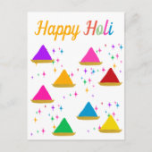 ハッピーホリモダンヒンズーフェスティバルカラーデザイン ポストカード (正面)