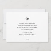 ハッピーホリモダンーズおもしろいペットカスタム写真 シーズンカード (裏面)