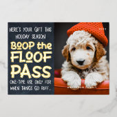 ハッピーホリモダンーズおもしろいペットカスタム写真 箔シーズンカード (正面)