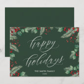 ハッピーホリモダンーズボタニカルフローラノンフォト シーズンカード (正面/裏面)