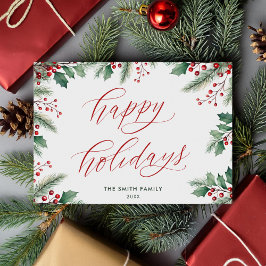 ハッピーホリモダンーズボタニカルフローラノンフォト シーズンカード