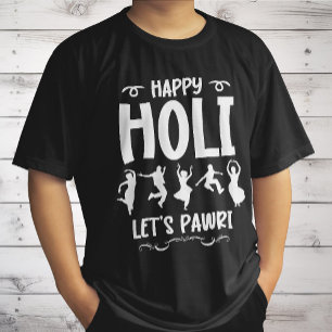 ハッピーホリレッツパワリヒンズーホリフェスティバルギフト Tシャツ