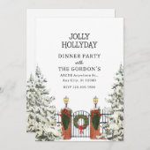 ハッピーホリーすてきディナーパーティー 招待状 (正面/裏面)