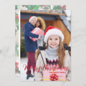 ハッピーホリーエレガントデイズ写真クリスマスカード シーズンカード (正面/裏面)