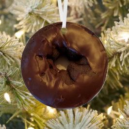 ハッピーホリーグレーズチョコレートドーナツ メタルオーナメント