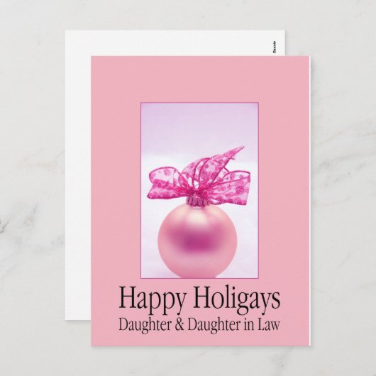 ハッピーホリーゲイズドーターアンドウィザードクリスマスカード シーズンポストカード (正面/裏面)