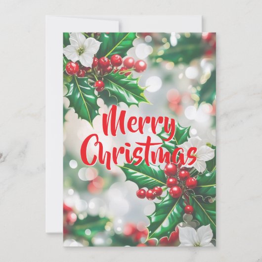 ハッピーホリーデイズカスタムフォトクリスマスカード シーズンカード (正面)