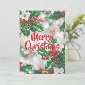 ハッピーホリーデイズカスタムフォトクリスマスカード シーズンカード (スタンド正面)