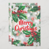 ハッピーホリーデイズカスタムフォトクリスマスカード シーズンカード (正面/裏面)