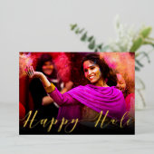 ハッピーホリーハイフォトタイポグラフィ 箔シーズンカード (立ち正面)