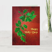 ハッピーホリー日グリーティングカード シーズンカード (正面)