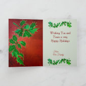 ハッピーホリー日グリーティングカード シーズンカード (内部)