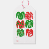 ハッピーホリー日ホリデークリスマスクリスマスセーター ギフトタグ (裏面)