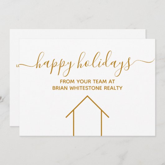 ハッピーホリ実在ーズエステート会社金ゴールド企業の シーズンカード (正面/裏面)