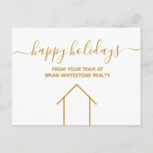 ハッピーホリ実在ーズエステート会社金ゴールド企業の ポストカード (正面)