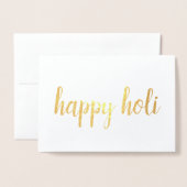 ハッピーホリ金ゴールド箔 箔カード (封筒付き正面)