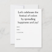 ハッピーホリ《写真》ぼけ味 招待状 (裏面)