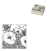 ハッピーホローウミガメ – カリフォルニアポピー ラバースタンプ (押印)