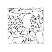 ハッピーホローガメ – カラユリ ラバースタンプ (インプリント)