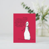 ハッピーホワイトクリスマスfrom皮肉雪だるま シーズンポストカード (スタンド正面)