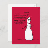 ハッピーホワイトクリスマスfrom皮肉雪だるま シーズンポストカード (正面/裏面)