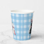 ハッピーホワイトマザーキャット3匹の子猫 紙コップ (右)