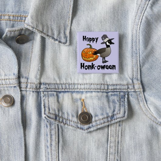 ハッピーホークウィーンカおもしろいナダグースハロウィン 缶バッジ (インサイチュ)