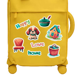 ハッピーホームかわいい子犬のステッカーセット シール