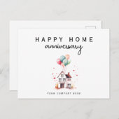 ハッピーホームアニバーサリーウォーターカラーハウスリアルティ ポストカード (正面/裏面)