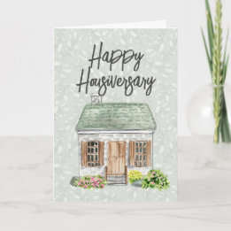 ハッピーホームアニバーサリーウォーターカラーハウス サンキューカード