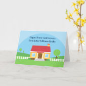 ハッピーホームアニバーサリーカスタム不動産仲介業者 カード (黄色い花)