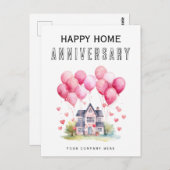 ハッピーホームアニバーサリーバルーンハートリアル ポストカード (正面/裏面)