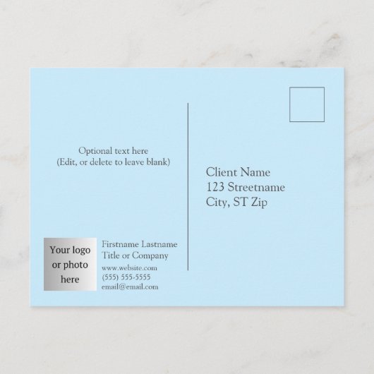 ハッピーホームアニバーサリー不動産仲介業者はがき（写真あり） ポストカード (裏面)