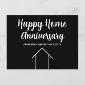 ハッピーホームアニバーサリー白黒実在エテート ポストカード (正面)