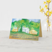 ハッピーホームアニバーサリーfrom不動産仲介業者名前をカスタムする カード (黄色い花)