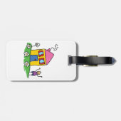 ハッピーホームカラフルハウスアンドスティックフィギュア ラゲッジタグ (裏面横)