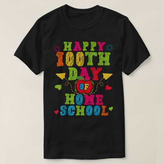 ハッピーホームスクール100th日先生100日T- Tシャツ (デザイン正面)