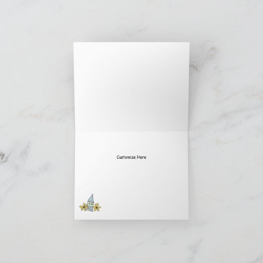 ハッピーホームドゥードルズ引っ越し祝いパーティーカード カード (内部)